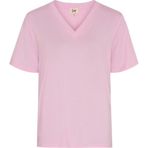 Toppar - Gritt v-neck t-shirt – Pink